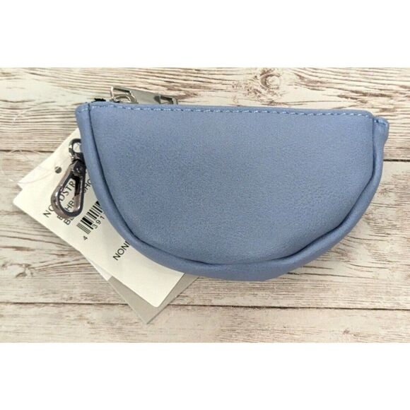 Nordstrom BP Half Moon Pouch Blue Coin Purse Bag Charm  5" Small NWT - Picture 2 of 6
